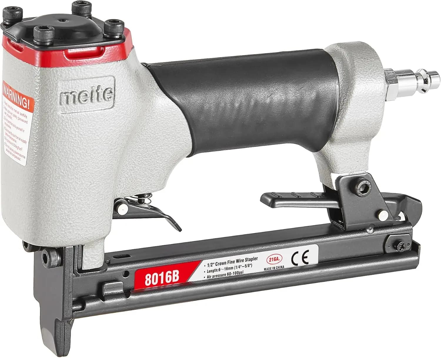 Graffettatrice Pneumatica Professionale per Tappezzeria, per Graffette Calibro 21 con Corona da 1/2 Pollice, Ideale per Lavorazione del Legno e Progetti Fai-da-Te