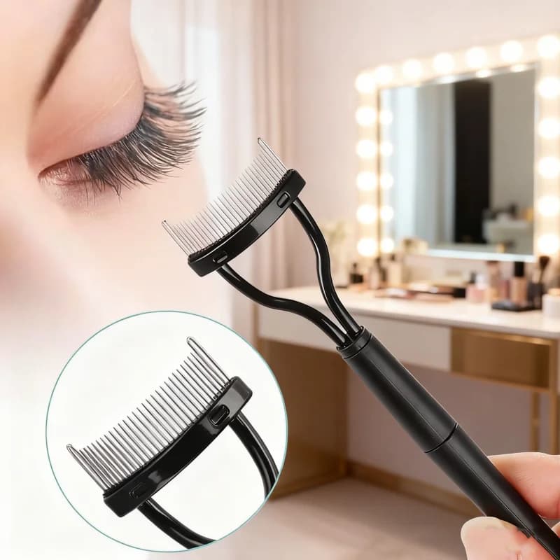 1P Bigodino Eyebrow Hair Separator Lift Curl Wire Brush Guide for Mascara Applicator Eyebrow Brush Bigodino Beauty Eye Makeup Tool