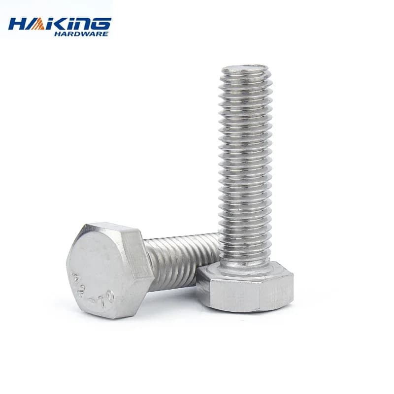 10 pz M3 M4 M5 M6 M8 A2 304 acciaio inossidabile filettato metrico DIN933 esagonale esterno esagono incassato vite bullone diametro filetto 3/4/5/6mm