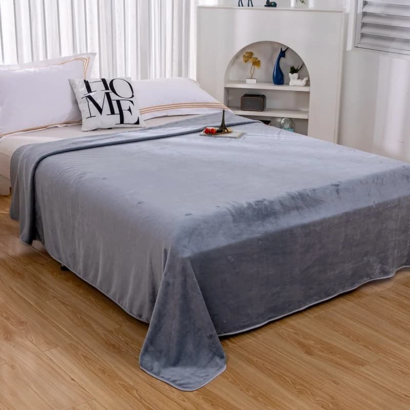 1pc Morbida Flannel Cover Grigia Addens Cozy Pisolino Air Conditioning Winter Quilt Cover House For All Seasons Use 150*200 cm