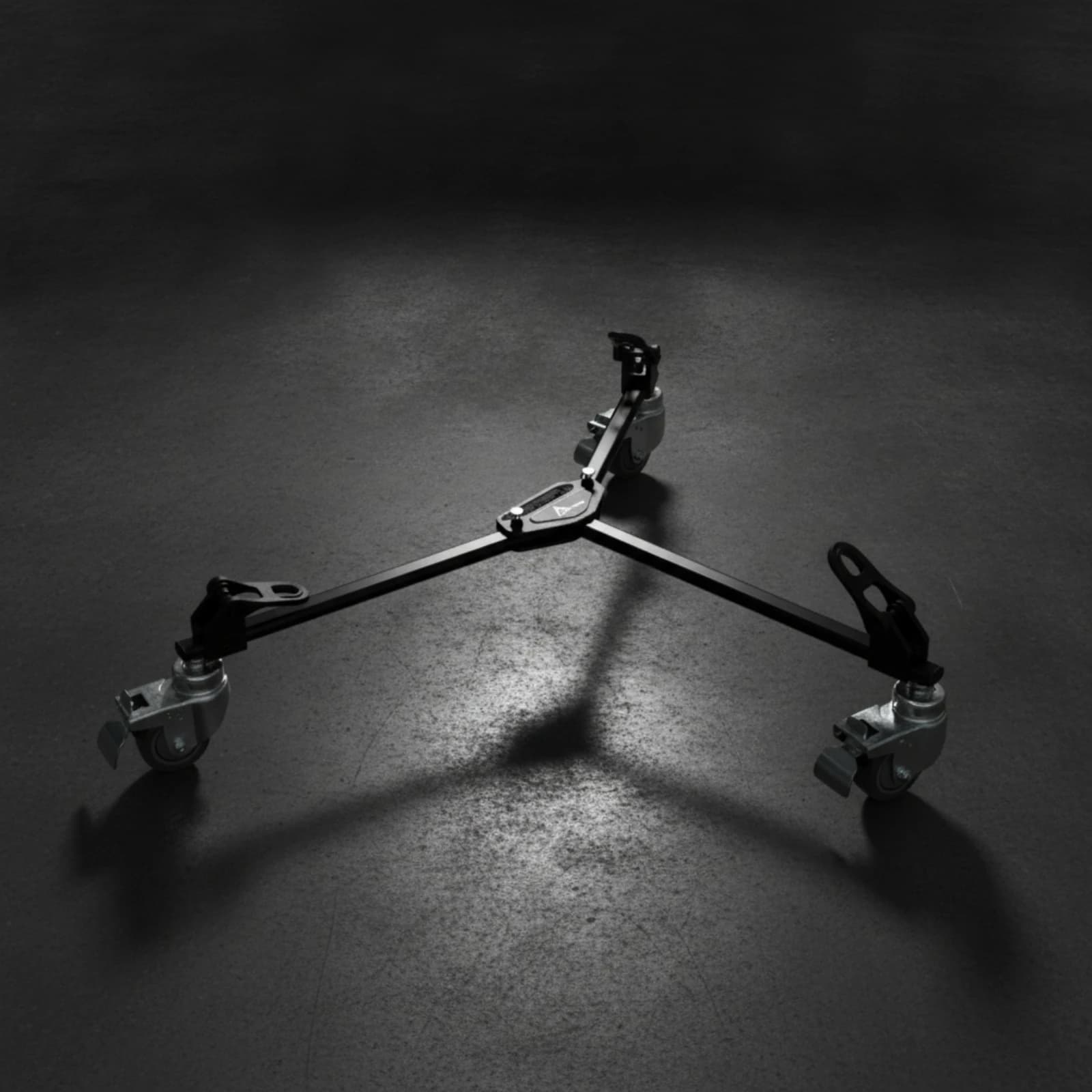 Tripod Base with Wheels Low-Clearance Heavy Duty Tripod Dolly Rolling Base Compact Locking for Videographers