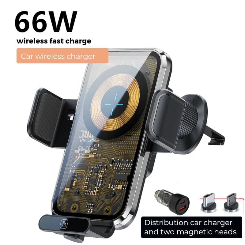 Wireless Car Charger, BothLin 3 Fast Recharge Phone Support in 1 Phone Support with Automatic Locking Car Accessories