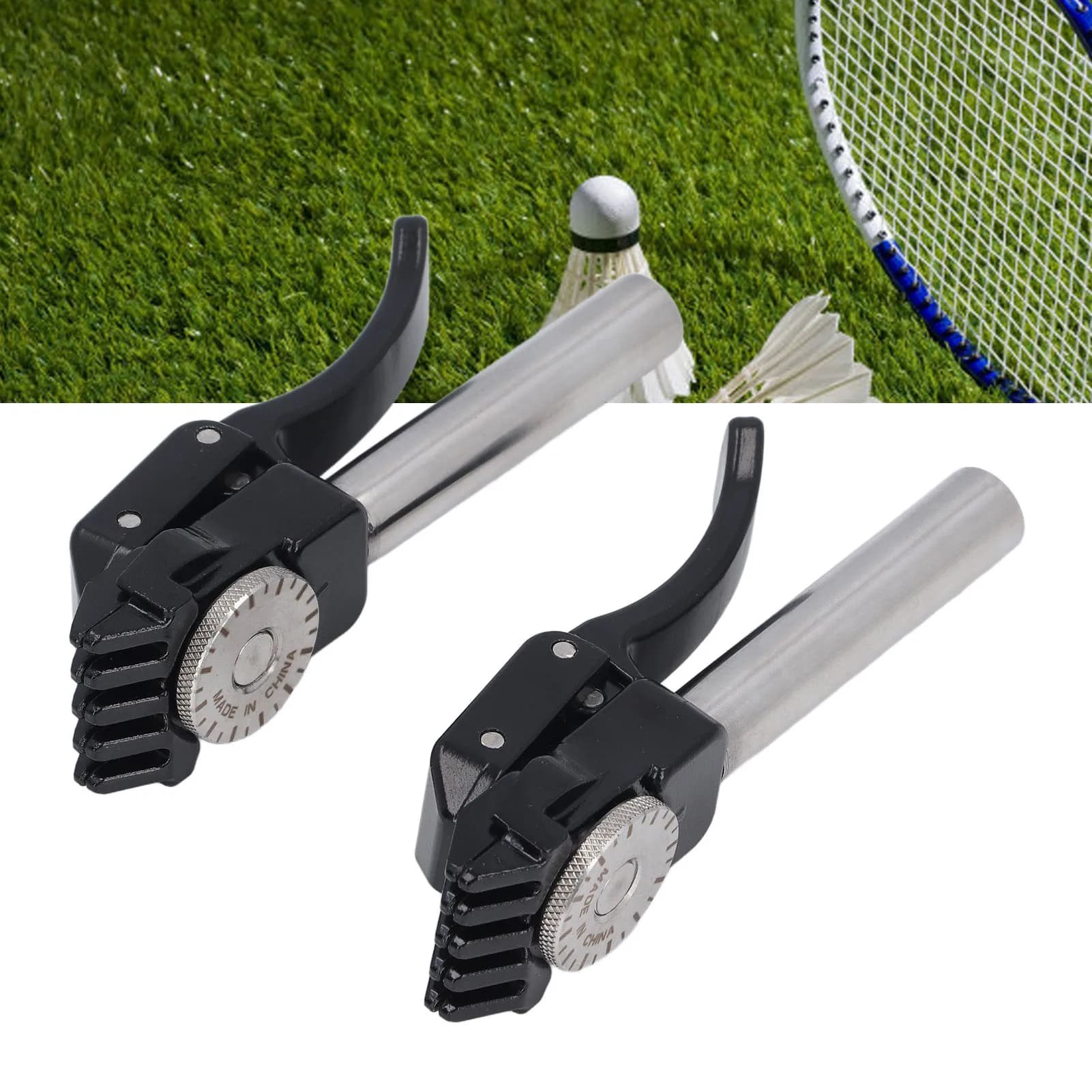 2 Pieces Professional clamp for Incording Badminton Rackets and High Strength Tennis