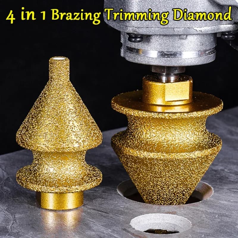 4in1 Brasatura Bordo Guarnizioni Smussatrice diamantata Smerigliatrice angolare Piastrelle di ceramica Foro di marmo Foratura Smussatrice diamantata