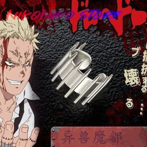 Set of Dorohedoro Shin Dorohedoro Rings in Claw Shape, Accessories Silver Plaqued Souls, Not fading, Trendy, for Fan
