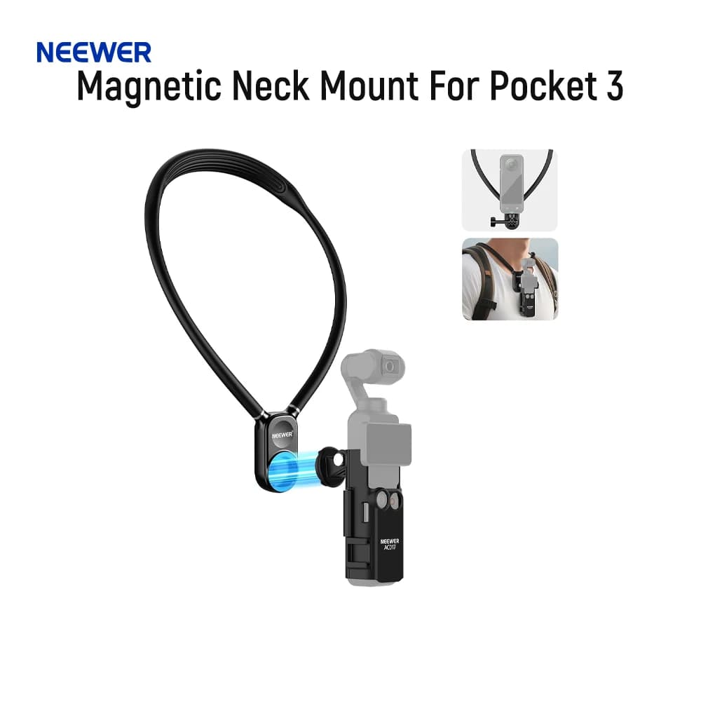 Supporto magnetico da collo NEEWER per Pocket 3, supporto flessibile a sgancio rapido per action camera Hero 13 12 11 Max DJI Insta360