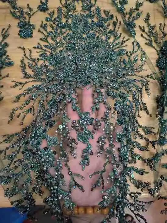 Tessuto in Pizzo con Paillettes e Ricami per Abiti da Sposa, Accessori in Pizzo a Rete Fai-da-Te