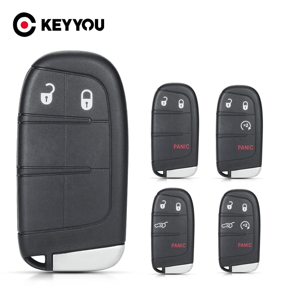 Guscio chiave remota intelligente per Jeep Renegade Compass Cherokee Dodge Ram 1500 Journey Charger Challenger Chrysler 1500 2/3/4/5 pulsanti