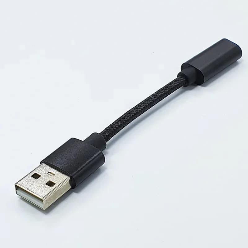 Adattatore nero di tipo C Tipo-c femmina a USB maschio Adattatore cavo dati di ricarica per telefono cellulare Android 10 cm