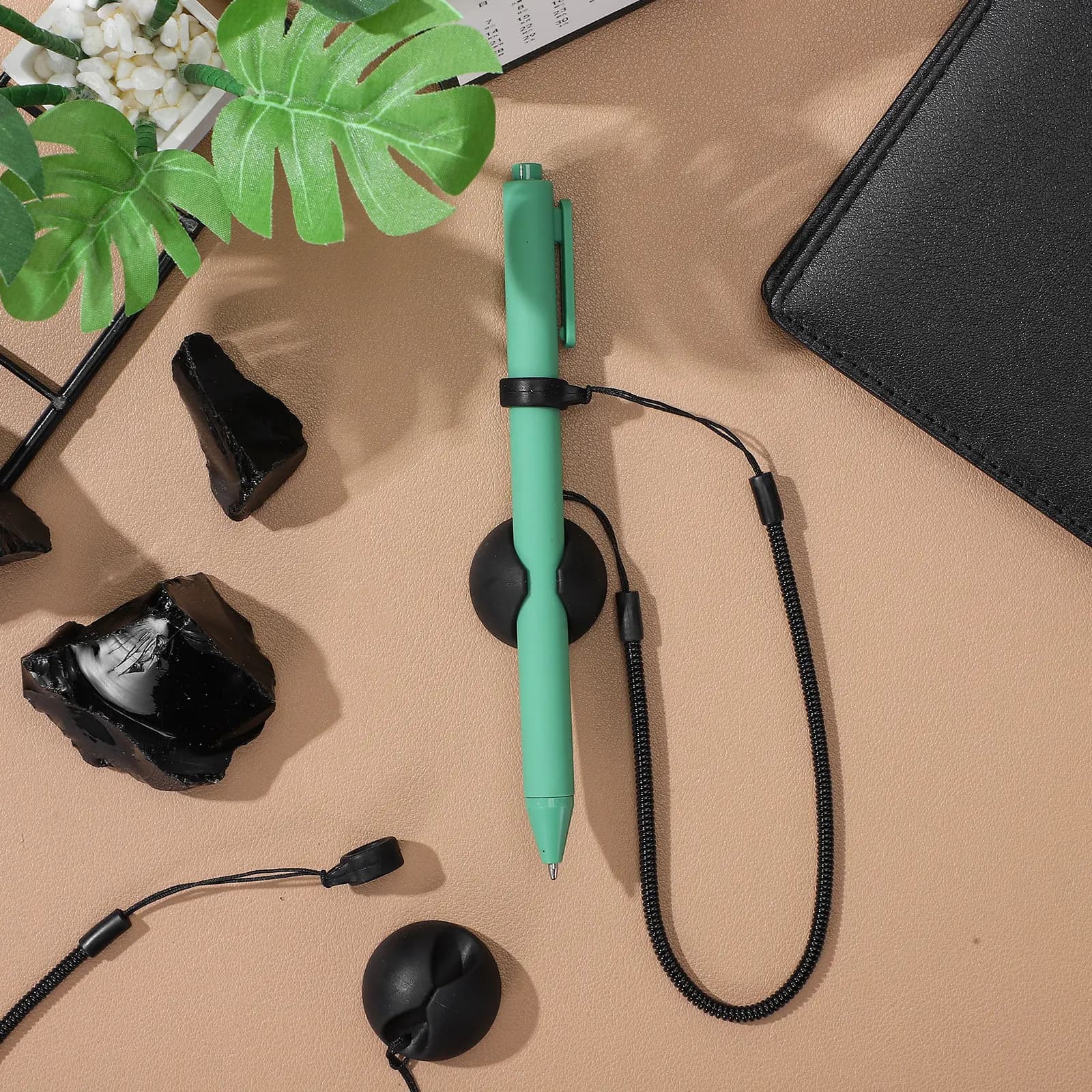 2 Pezzi Laccetto Retrattile Elastico Anti-smarrimento per Penna, Supporto Estensibile per Scrivania, Tablet, Blocco da Disegno