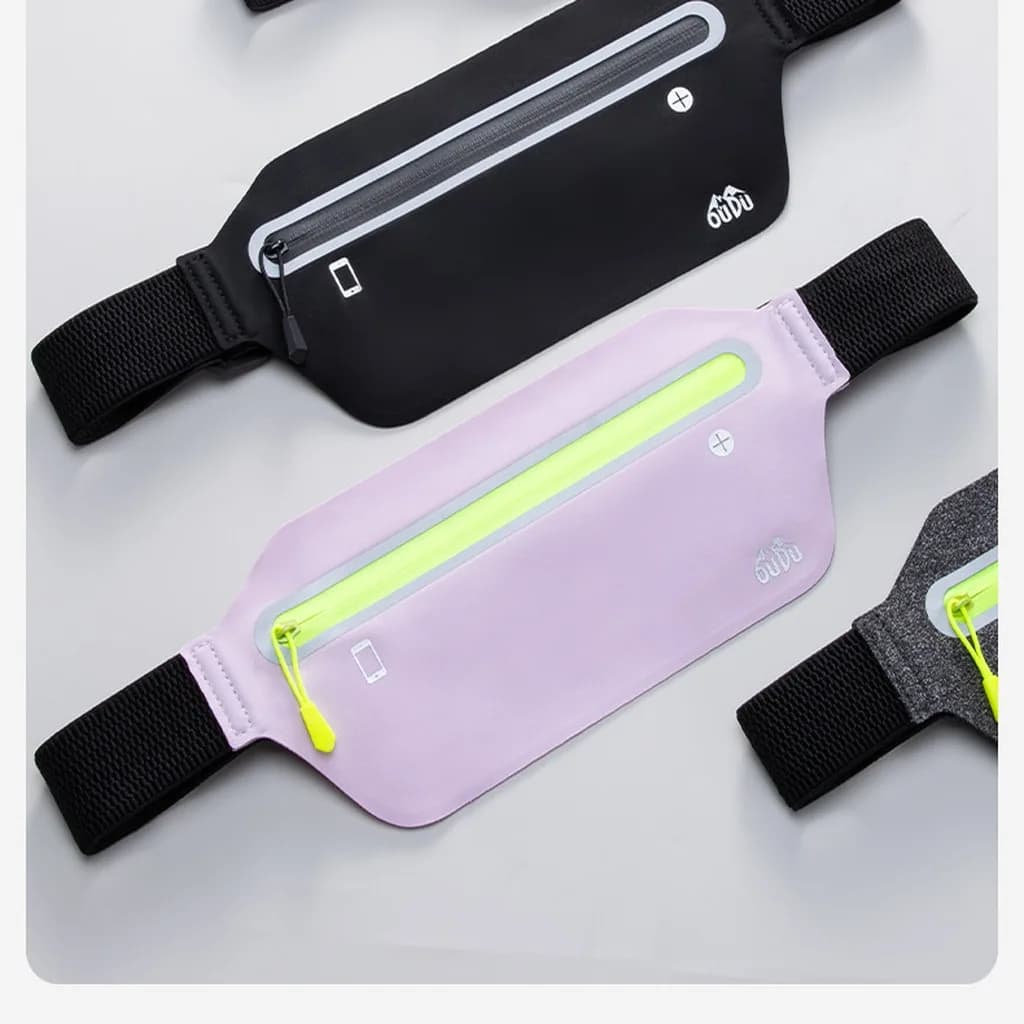 Waterproof Running Waist Pack Adjustable Belt Men Women Ultra-thin Running Bags Portable Jogging Gym Sports Cell Phone Pouch