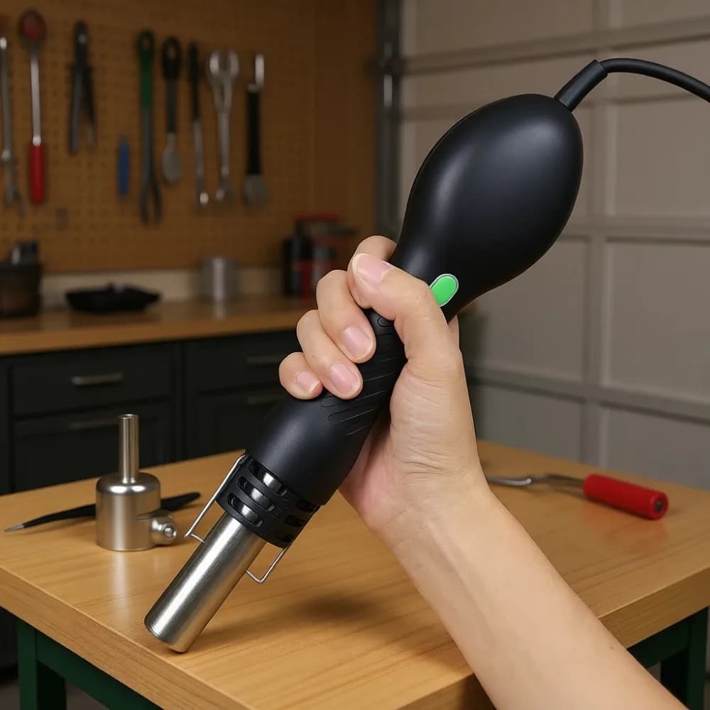 Stazione di Rilavorazione ad Aria Calda 500C con Controllo Digitale della Temperatura, Pistola Termica per Saldatura SMD con Flusso d'Aria Regolabile