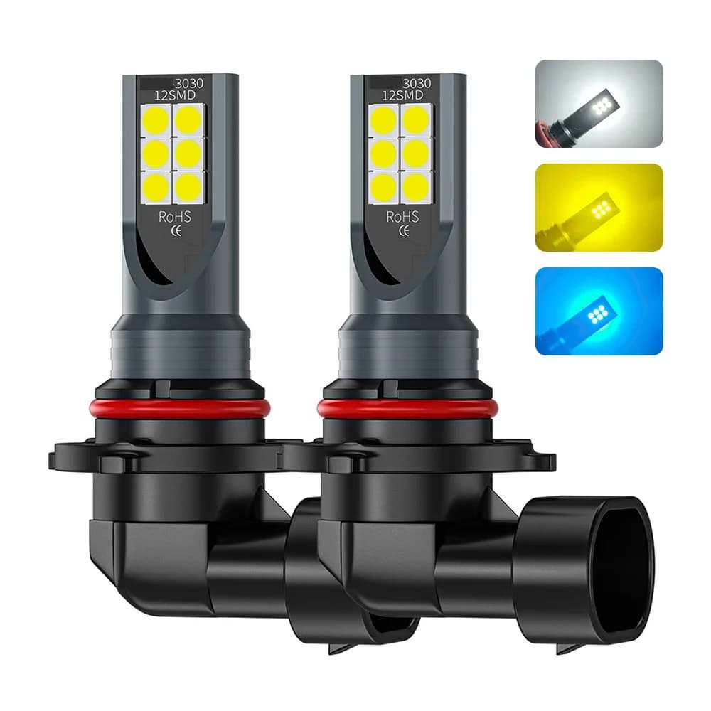 2 pezzi H8 H11 lampadina a LED 9005 HB3 9006 HB4 lampada a led super luminosa fendinebbia per auto luce di marcia diurna 12V bianco giallo blu ghiaccio