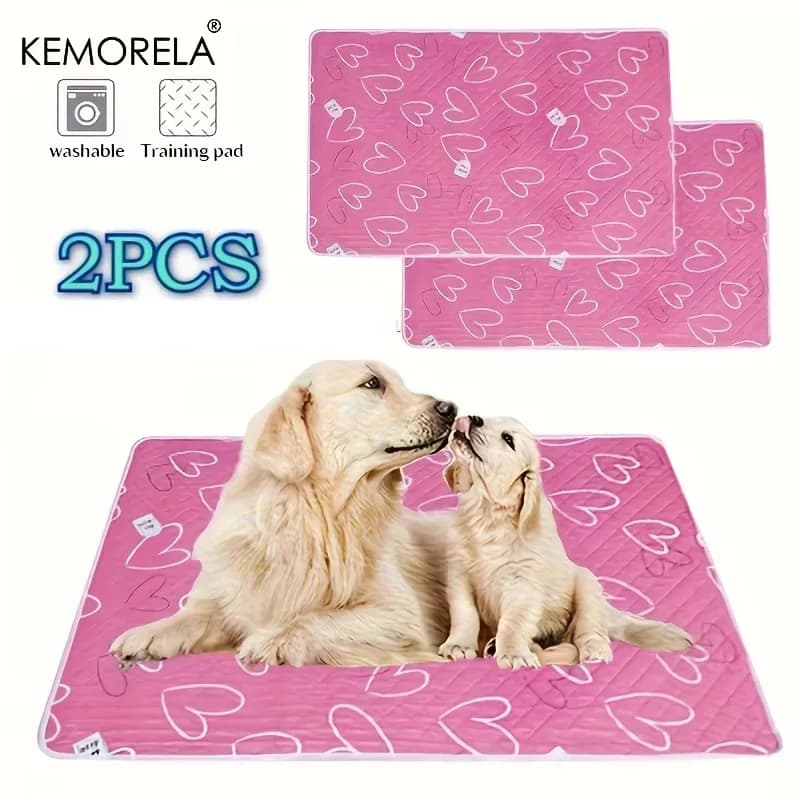 Kemorela Nuovo Set di 2 Tappetini Refrigeranti per Addestramento Cani, Lavabili e Riutilizzabili, Tappetini Igienici per Animali Domestici