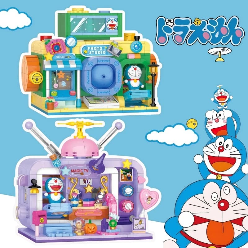 BALODY Nuovo Doraemon Camera Building Blocks Puzzle Piccole particelle Assemblaggio Giocattolo Modello Costruzione Televisione Regalo per bambini