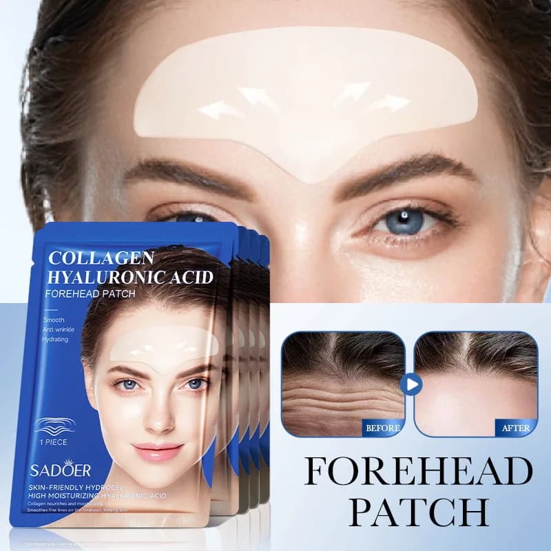 1/3/5pcs Hyaluronic Acid Collagen Face Mask For Forehead Eyes Cheek Moisturizing Firming Hydrating Facial Patches Skin Care