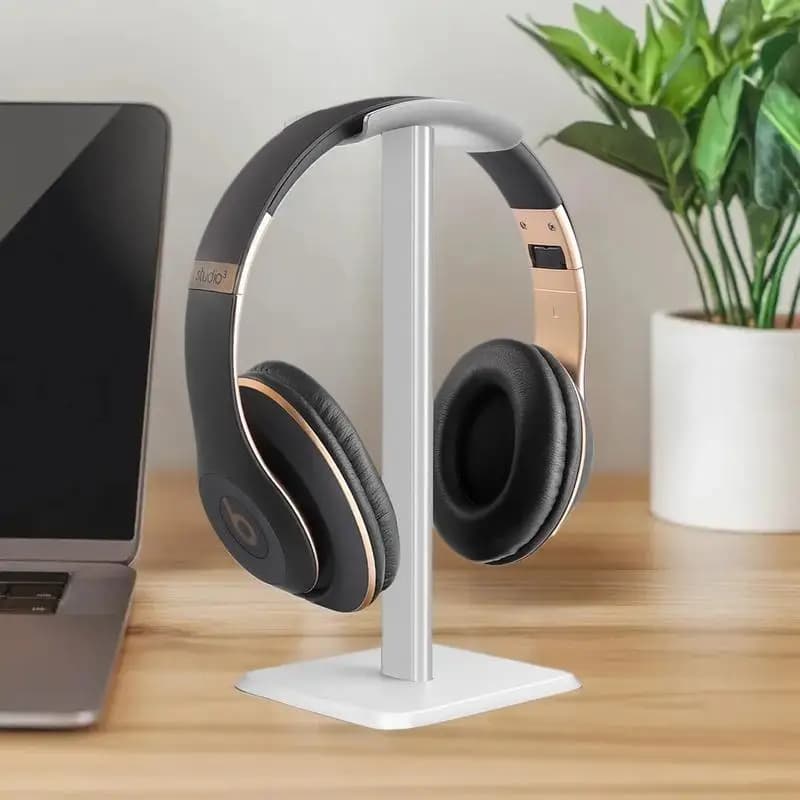 Aluminium Alloy Headphone Stand Holder Rack Space Saving Headset Stand Rack Desktop Organizer Display Earphone Bracket
