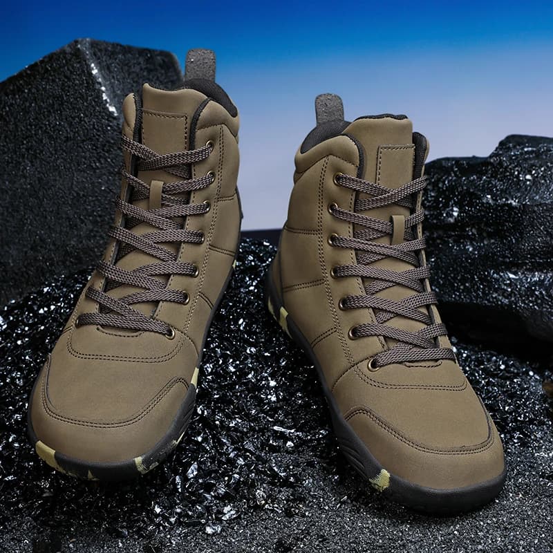 Nuove Sneakers da Combattimento con Punta Larga per Uomo, Scarpe da Trekking in Pelle Antiscivolo per Escursionismo e Arrampicata