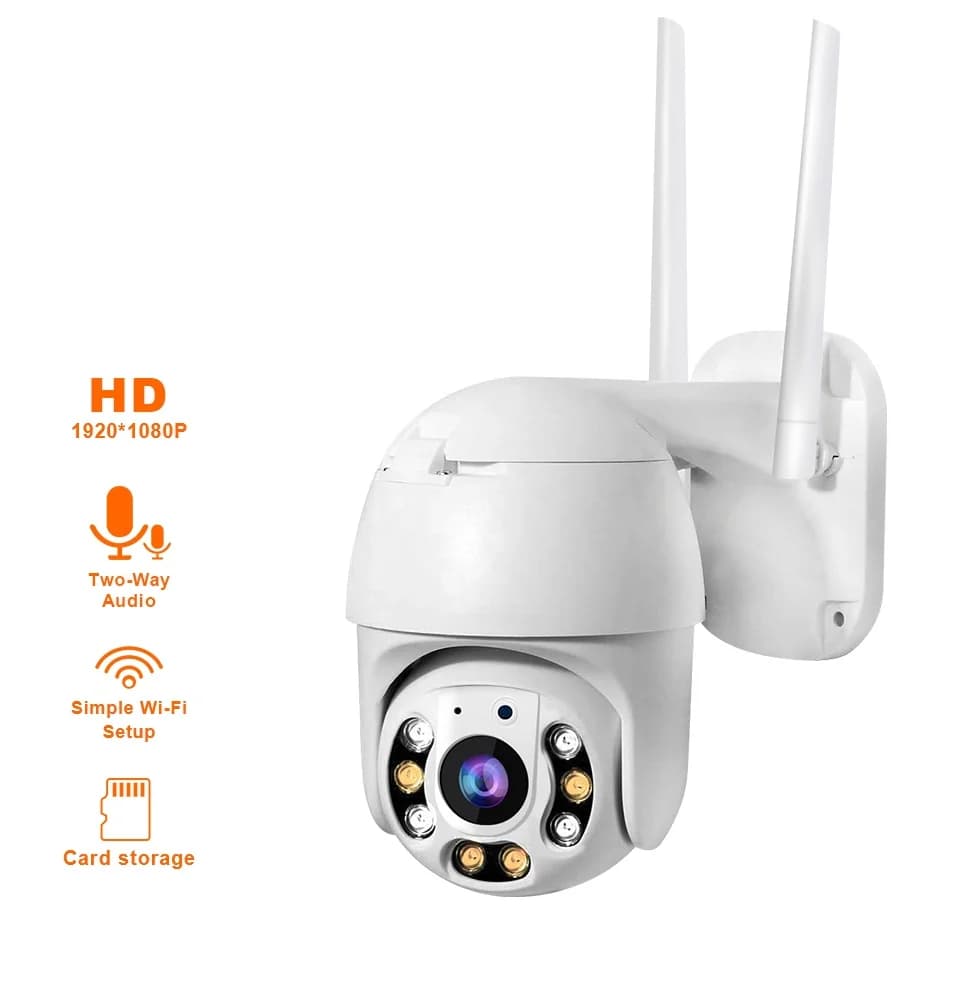 Wifi CCTV Camera HD 4MM Outdoor Dome Security Surveillance Colorful in Night Wireless IP PTZ Network Camera