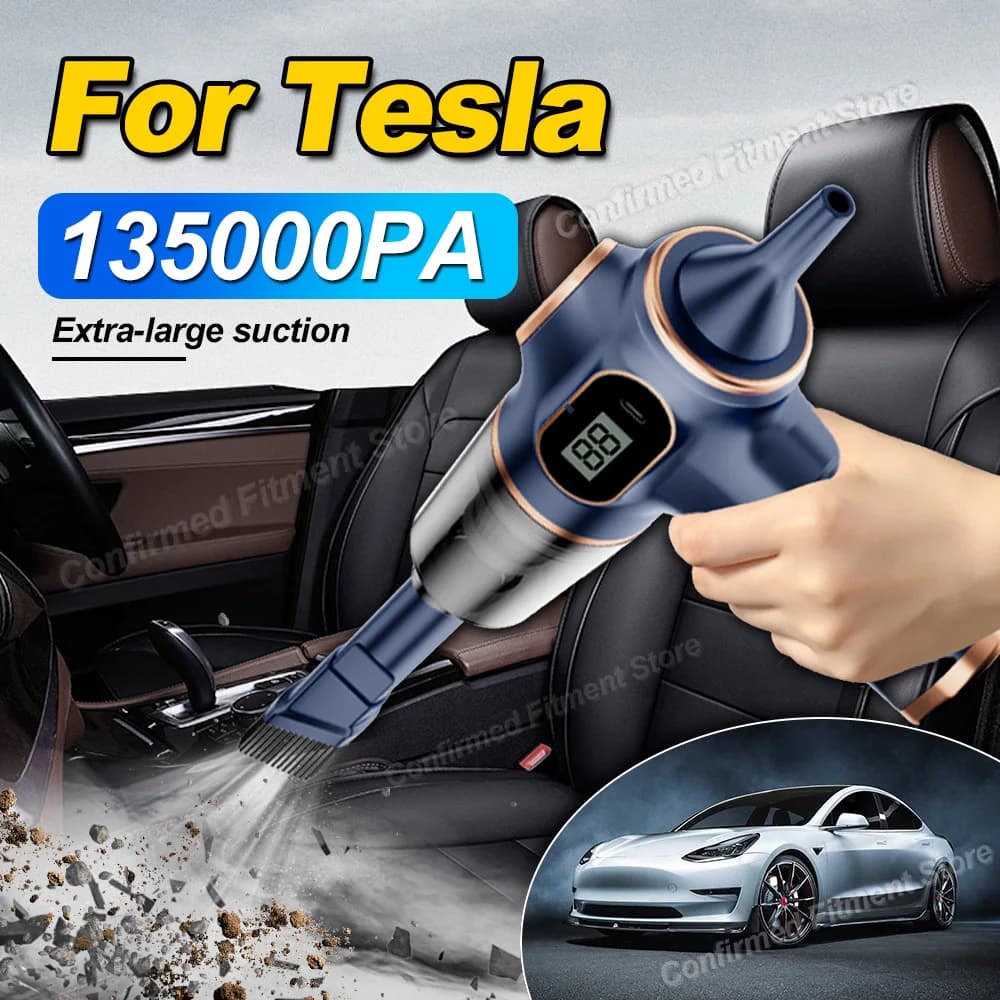 Aspirapolvere portatile per auto 135000 Mini aspirapolvere PA con forte aspirazione multiuso per Tesla modello 3 modello s modello x modello y