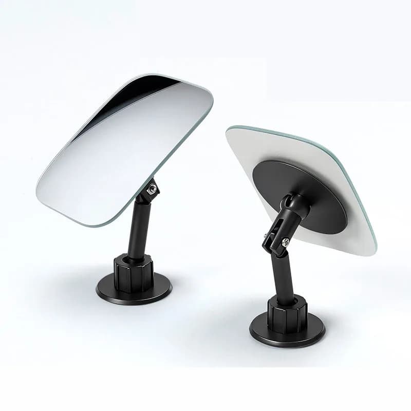 Mirror Retrovisor for Auto Blind Points, HD Convex Mirror Adjustable 360° Square, Wide Angle, Auxiliary Mirrors for Parking