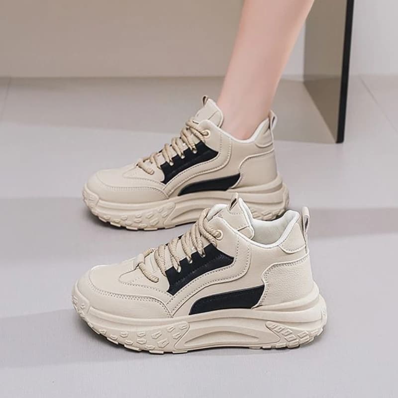 Scarpe da ginnastica robuste alte stile INS per donna 2025 Scarpe da corsa con suola spessa autunno con altezza crescente Scarpe sportive casual per studenti ​