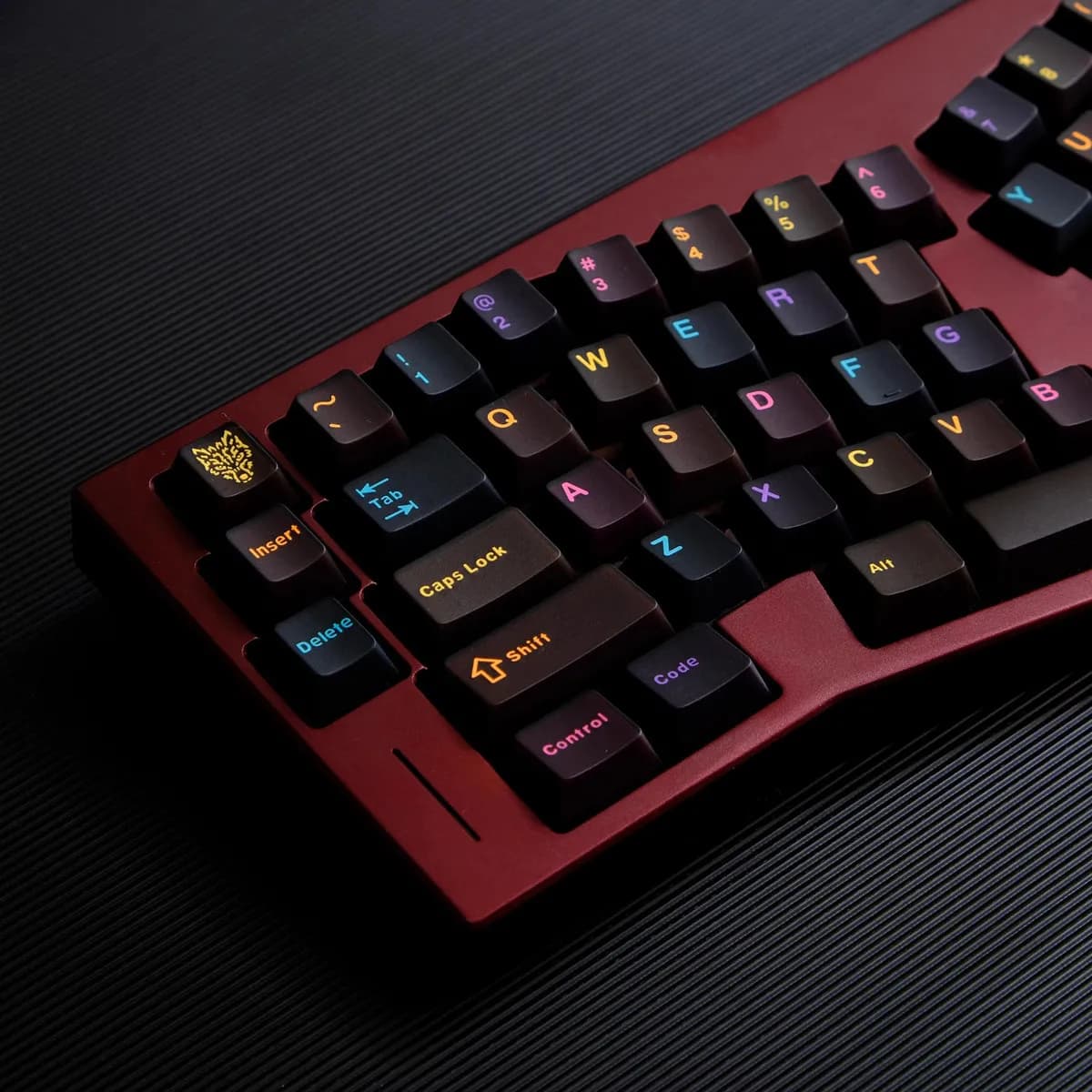 114 tasti colorati Underground World, keycap Double Shot Cherry Profile, keycap traslucidi per tastiera meccanica MX