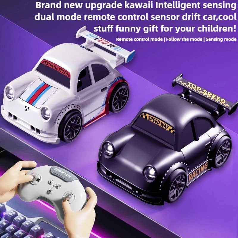 Cool Stuff Toy Car Regalo divertente-Kawaii Smart Mini Rc Drift Car, One-click Demo Rc Cars, Modello di auto telecomandata, Giocattoli per bambini