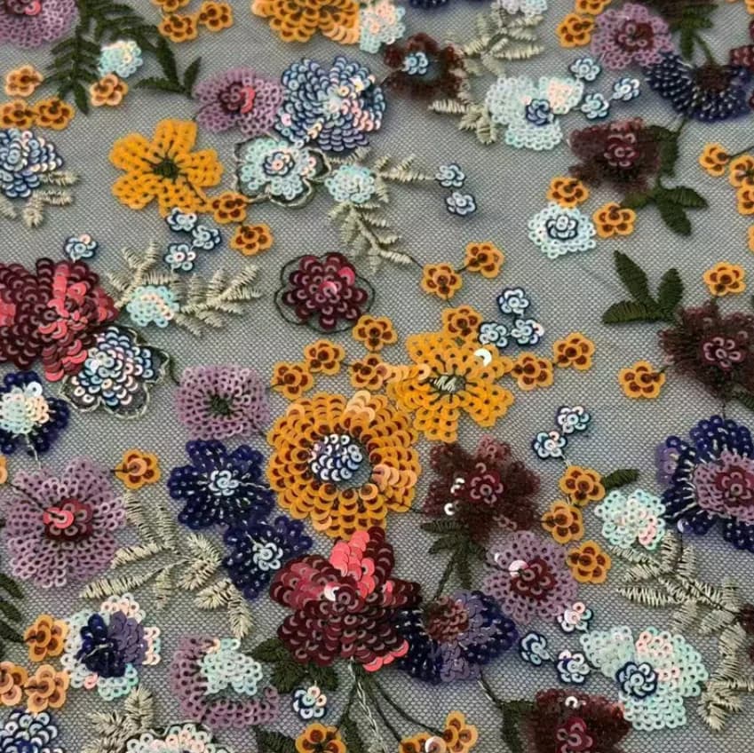 130cm Wide Heavy-Duty Wedding & Evening Gown Fabric Cross-Border Exclusive Sequin Material for Bridal Cheongsam and Dresses F009