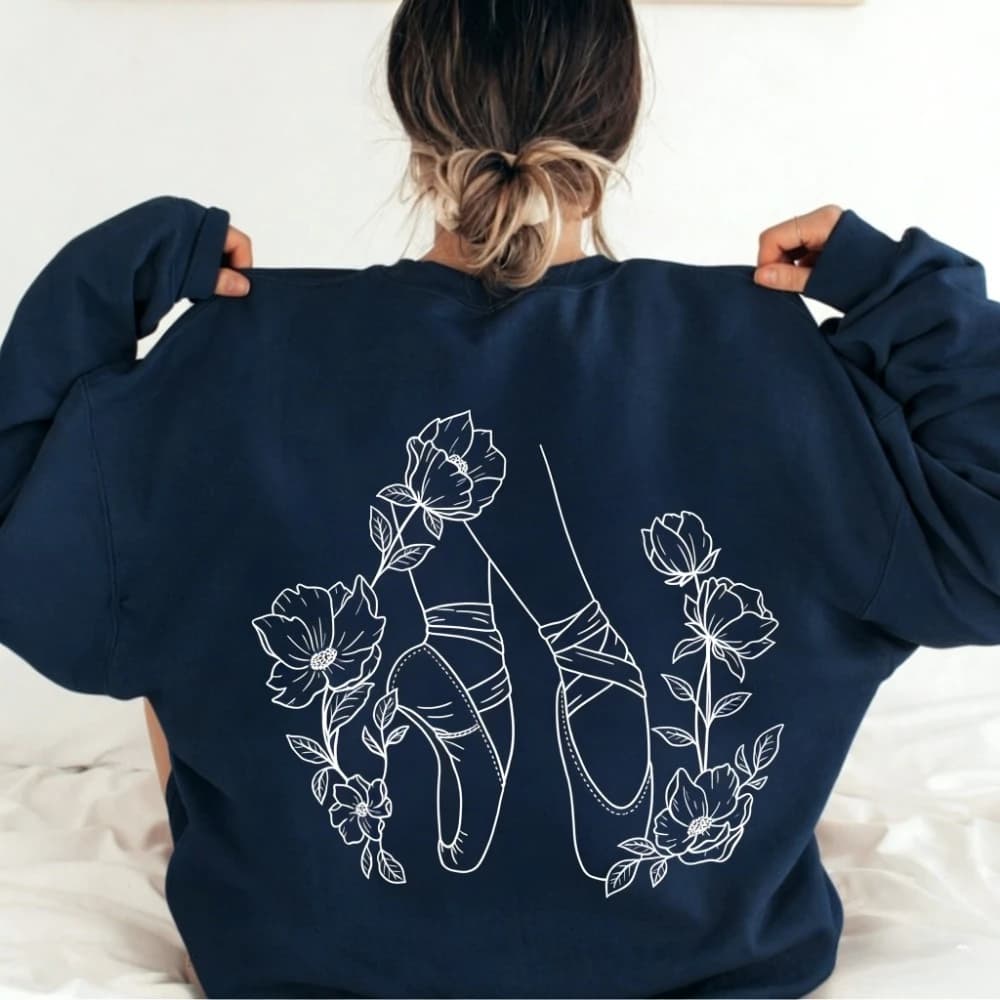 Felpa Casual da Balletto per Ballerine, Maglione da Danzatrice, Regalo Donna, Felpa con Cappuccio Larga Invernale a Maniche Lunghe Calda