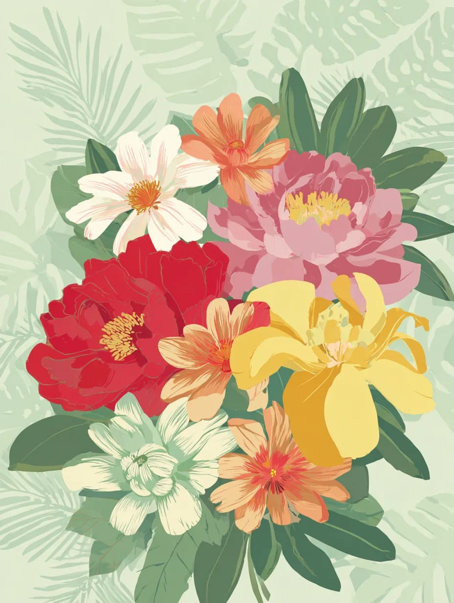 1pc frameless Simple Painting By Numbers For Beginner Acrylic Paints Picture Paint Flowers 20X30cm Oil Color Markers Picture Wal