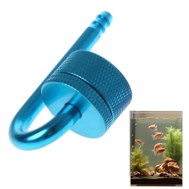 Atomizzatore di CO2 in alluminio per acquario Diffusore di CO2 per piante Contatore di bolle in lega di alluminio con accessori per acquario a ventosa