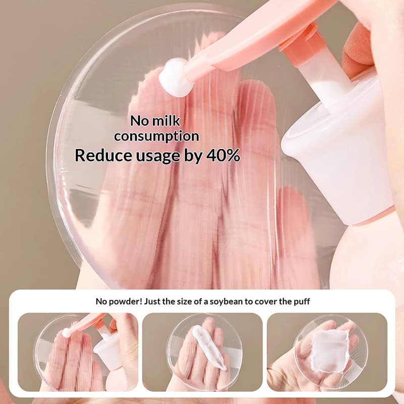 Z.Soft silicone gel sponge for body lotion and facial foundation, transparent, does not absorb dust, makeup applicator.