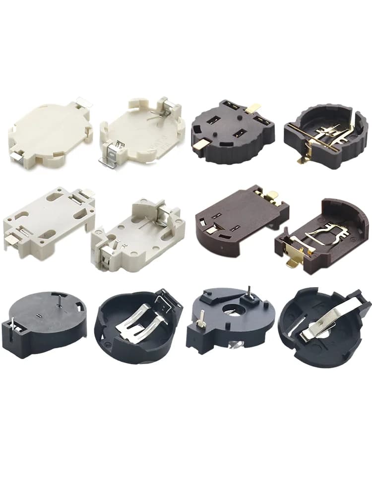 5PCS/lot BS-2 BS-6 BS-8 BS-10 3V CR1220 CR2025 CR2032 Button Battery IBUW Socket Holder Battery Storage Box 2025 2032 Battery