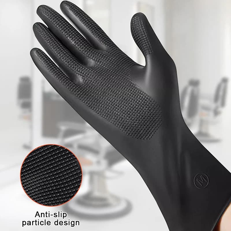 Nuova guaina per tintura capelli in lattice spesso nero, resistente alla corrosione, ad alta elasticità, per lo styling e la tintura dei capelli, strumento per parrucchieri