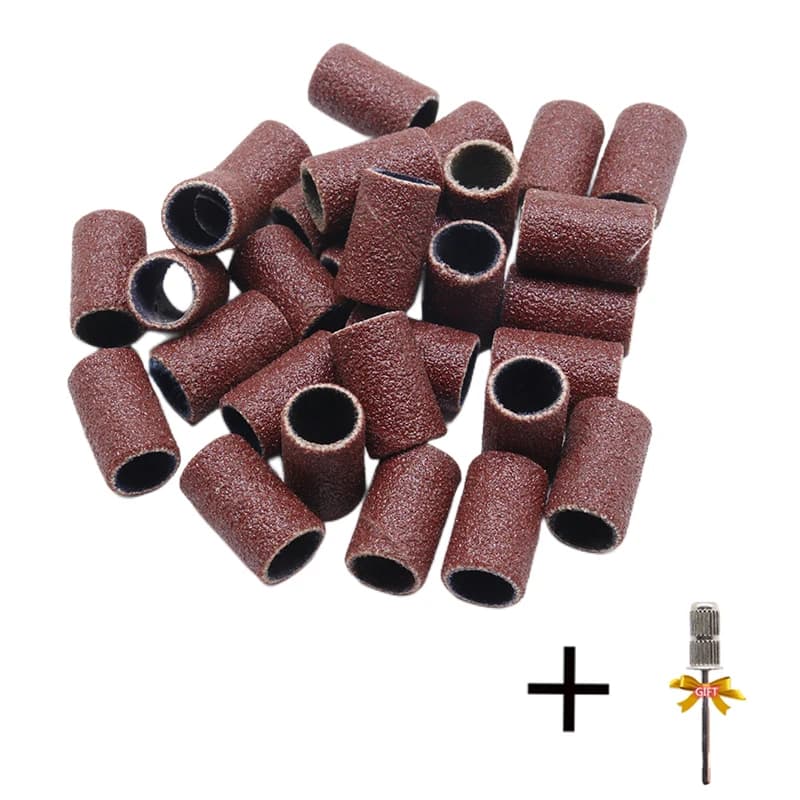 Marrone 80 120 180 240 Taglierina a grana Zebra Fasce abrasive Punte da trapano per unghie Cura dei piedi Lucidatura Manicure Gel PolishRemover Sostituzione