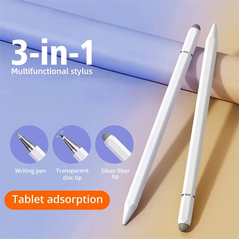 Penna stilo magnetica 3 in 1 Adsorbimento magnetico sensibile al tocco compatibile per tablet e telefoni iPad/iPhone/Huawei