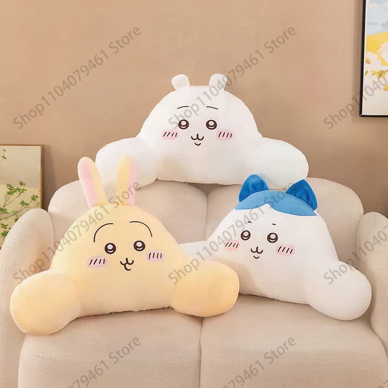 Chiikawa ‌ Hachiware ‌ Usagi ‌ Adorabile Cuscino per Poggiatesta Auto a Forma di Cartone Animato, Supporto Lombare, Cuscino per Collo, Accessori Auto