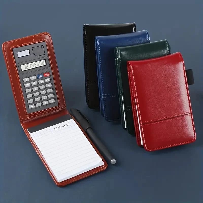 Blocco note per notebook da ufficio portatile multifunzionale A7: ottieni organizzato con la calcolatrice e le note post-it!