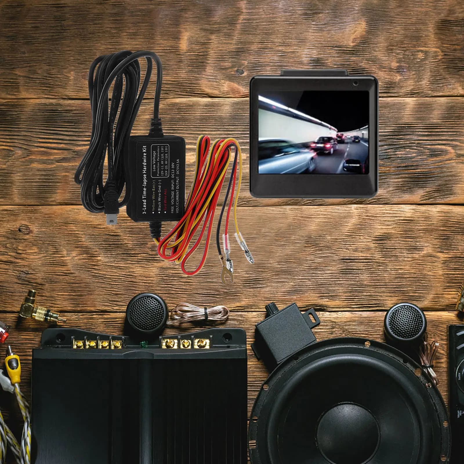 Cars Dash Cam Front Wireless Hard Kit Brake Light Flasher and Back Camera for ABS Hardwire Usb