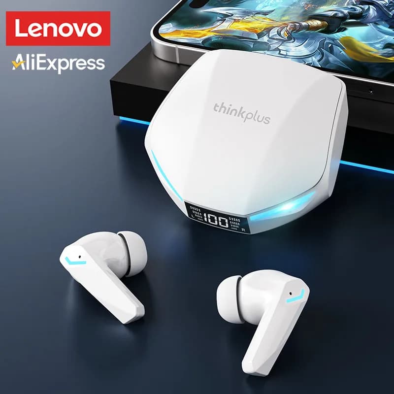 Lenovo XT53 Wireless Bluetooth V5.4 Auricolare LED Alimentazione Display digitale Suono stereo Auricolari Chiamata HD Cuffie da gioco a bassa latenza