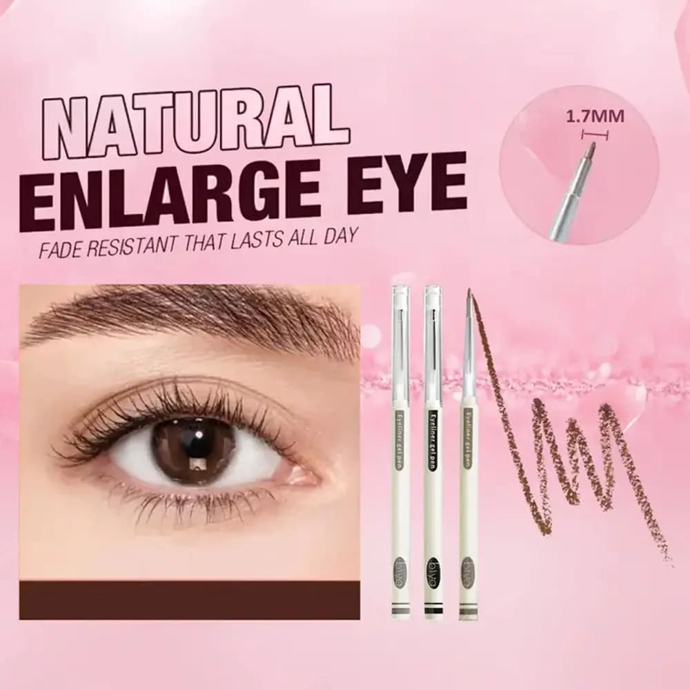 Matita eyeliner gel impermeabile a prova di sbavature Penna eyeliner con dettagli triangolari precisi a lunga durata e ad alto pigmento