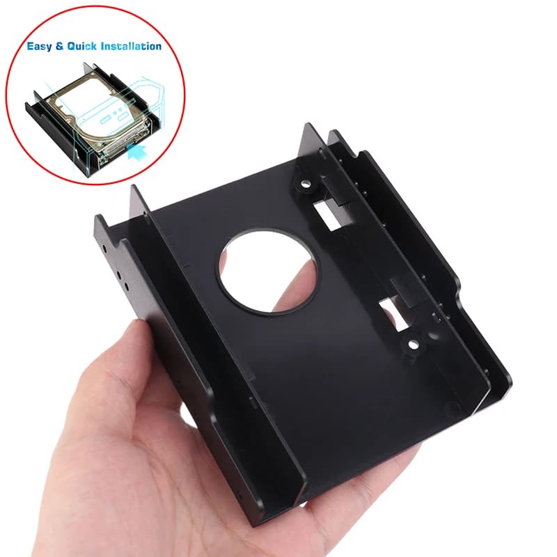 1 Set disco rigido adattatore interno Kit di montaggio staffa doppia staffa di montaggio SSD Desktop staffa per disco rigido da 2.5 a 3.5 pollici