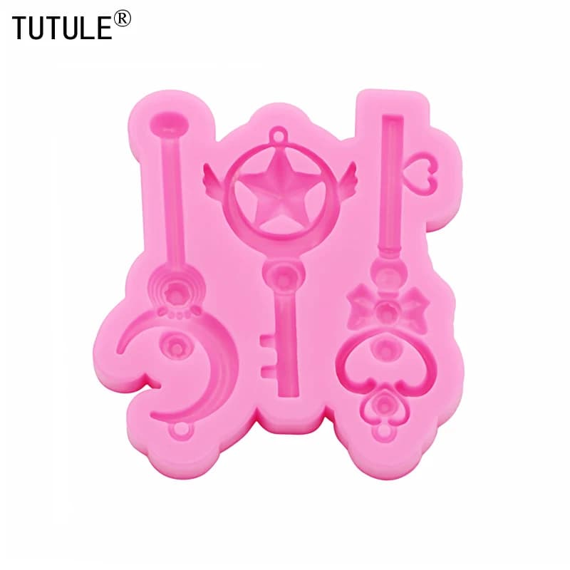 Fai da te kawaii Cambia corpo dispositivo portachiavi Pendenti Stampo in silicone Resina epossidica Gioielli Stampi in argilla polimerica Stampo per fondente in silicone
