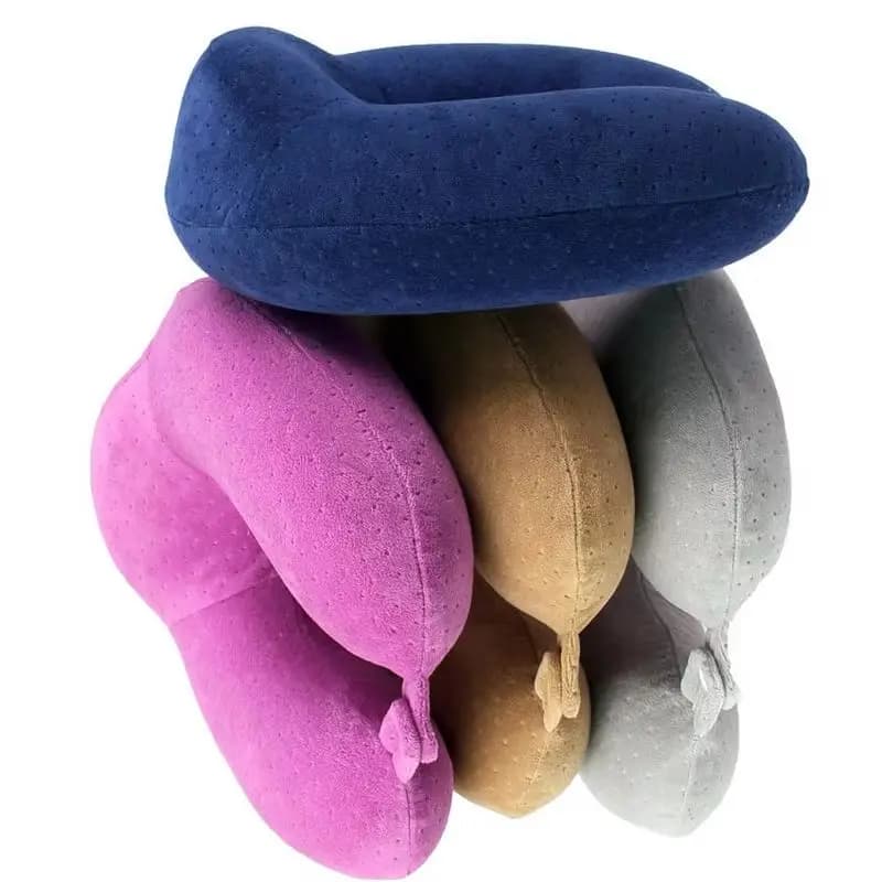 Cuscino a U in Velluto per la Cura della Salute, Cuscino da Viaggio per Aereo, Cuscino Comodo in Memory Foam per il Collo, Cuscini per Auto e Letto, almohada