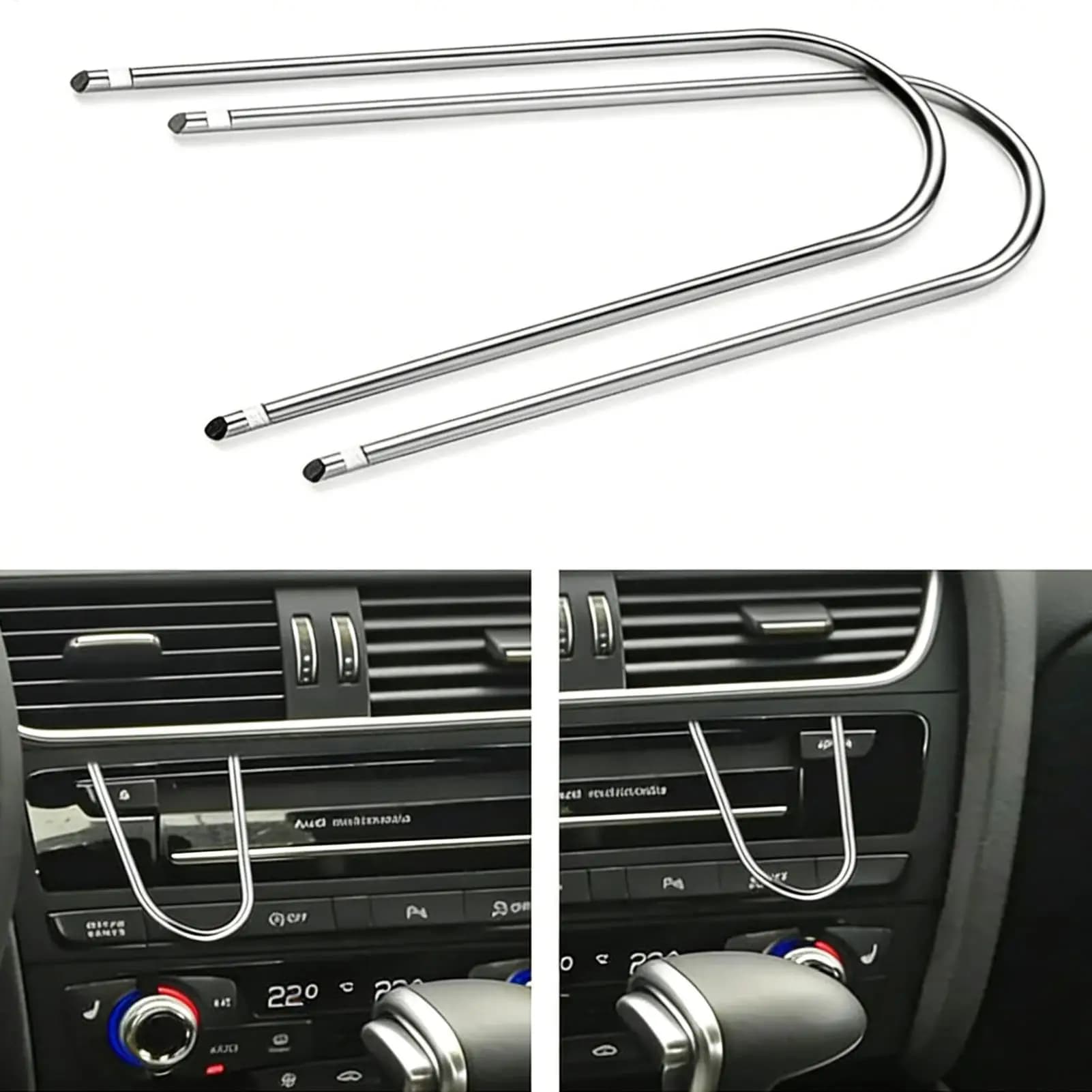 Set di chiavi per la rimozione e la modifica del sistema audio dell'auto (2 pezzi): Chiave per la rimozione del sistema audio dell'auto, Strumento per la rimozione del caricatore di CD