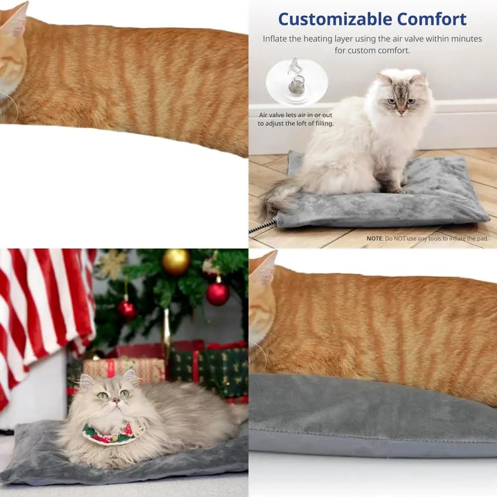 Riscaldatore da esterno per cani e gatti, 27,5x15,7, 50 W, cavo di sicurezza in acciaio