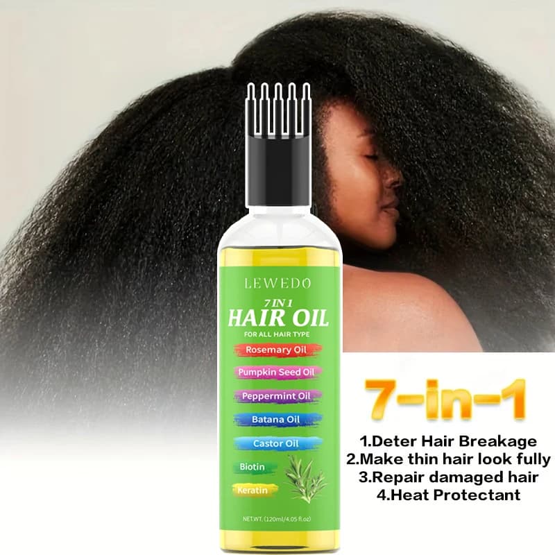 7 in 1 hair oil for all kinds of rosemary hair Batana oil for hair growth keratin biotin oil castor oil for hair care beauty product for health