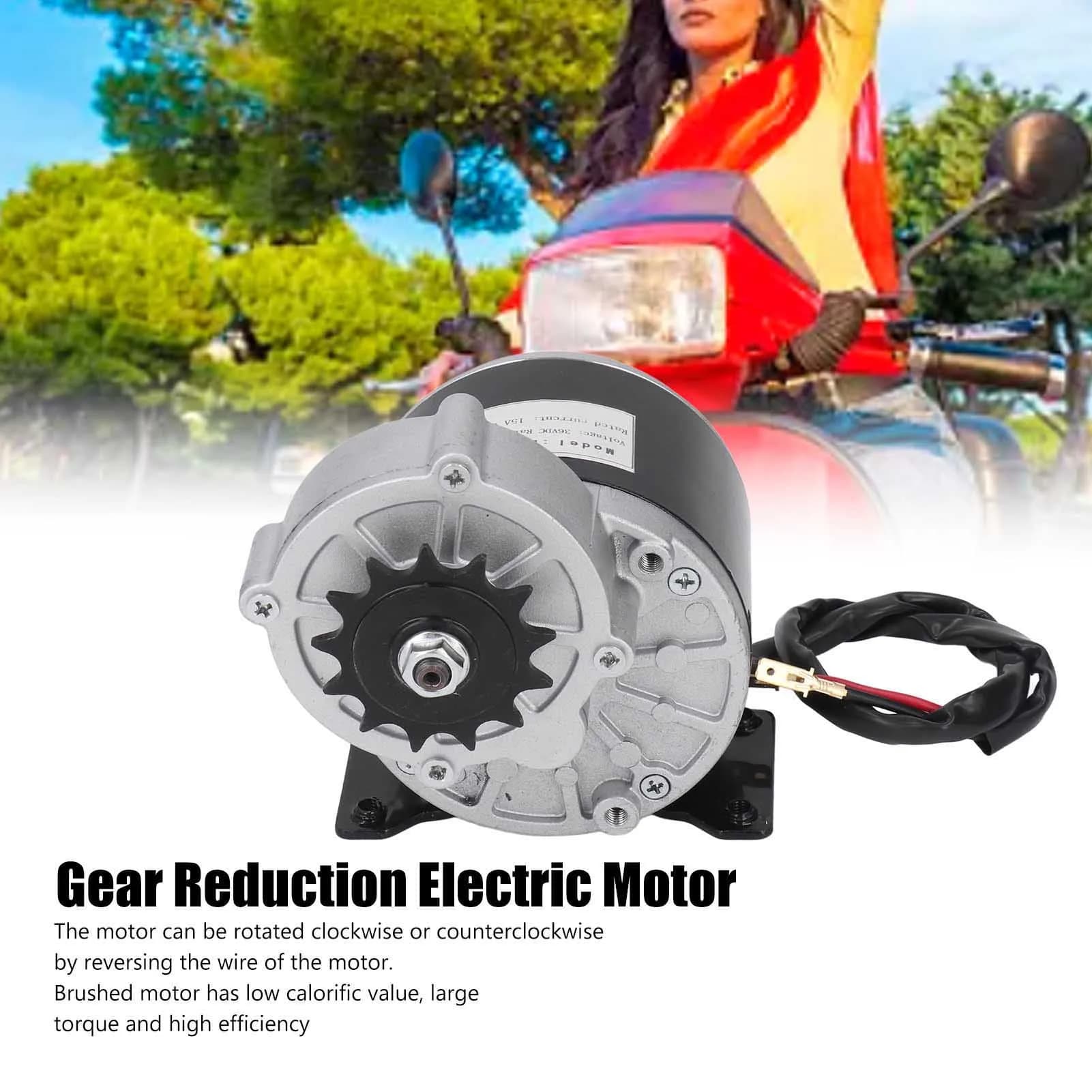 Motore a spazzole da 500W 36V, Motore Elettrico da 500W con Riduttore a 13 Denti, Motore a Spazzole per Bici Elettriche, Scooter e Macchinari Agricoli