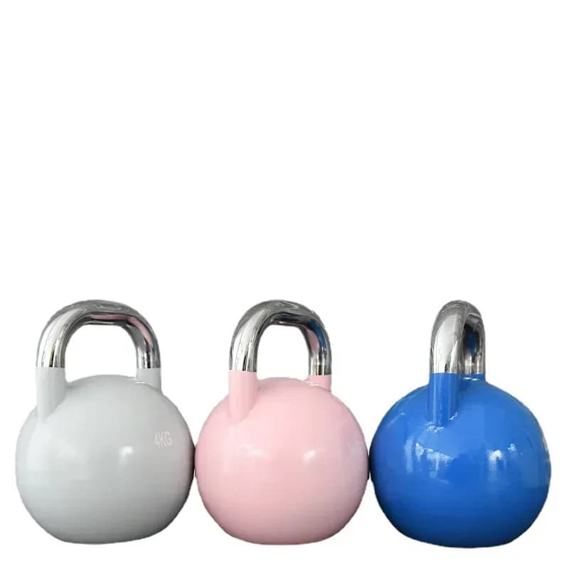 Kettlebell fitness for men's wrist strength exercises in steel alloy for athletic training at home